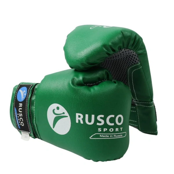 Боксерские перчатки Rusco Sport, тренировочные, зелёный в Краснодаре в магазине SportPanda Боксерские перчатки Rusco Sport, тренировочные, зелёный – фото