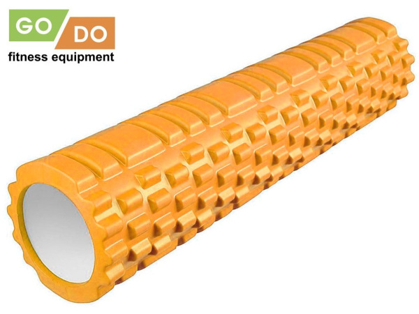 Валик-ролл для йоги и фитнеса GO DO JD2-60, 60 x 14 см, массажный, оранжевый в Краснодаре в магазине SportPanda Валик-ролл для йоги и фитнеса GO DO JD2-60, 60 x 14 см, массажный, оранжевый – фото