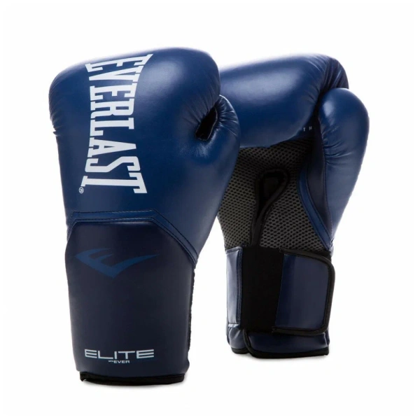Боксерские перчатки Everlast Elite ProStyle, тренировочные, тёмно-синий в Краснодаре в магазине SportPanda Боксерские перчатки Everlast Elite ProStyle, тренировочные, тёмно-синий – фото