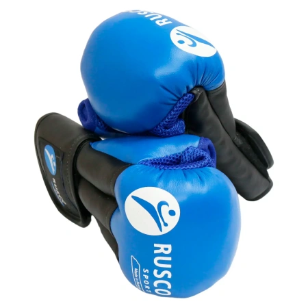 Перчатки для рукопашного боя Rusco Sport PRO, синий в Краснодаре в магазине SportPanda Перчатки для рукопашного боя Rusco Sport PRO, синий – фото