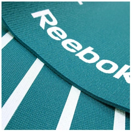 Коврик для йоги и фитнеса Reebok RAYG-11030GN, двухсторонний, 4 мм, полоски – фото