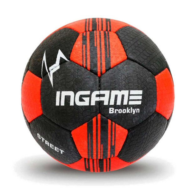 Мяч футбольный INGAME STREET BROOKLYN IFB-125, №5, чёрно-красный в Краснодаре в магазине SportPanda Мяч футбольный INGAME STREET BROOKLYN IFB-125, №5, чёрно-красный – фото