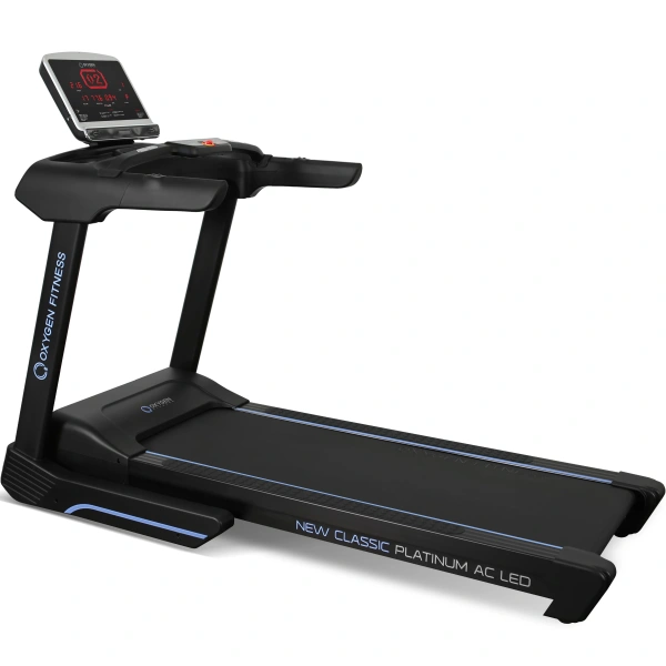 Беговая дорожка OXYGEN FITNESS NEW CLASSIC PLATINUM AC LED, электрическая, для дома и зала в Краснодаре в магазине SportPanda Беговая дорожка OXYGEN FITNESS NEW CLASSIC PLATINUM AC LED, электрическая, для дома и зала – фото