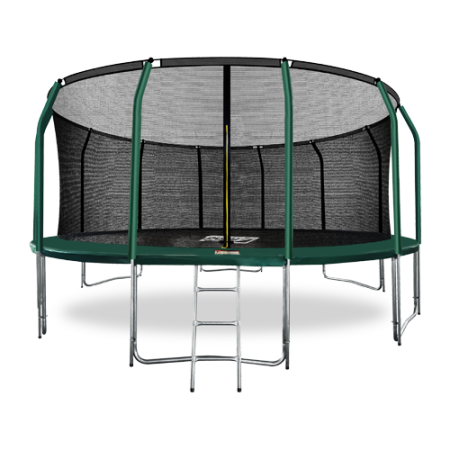 Батут ARLAND премиум 16FT с внутренней страховочной сеткой и лестницей (Dark green) в Краснодаре в магазине SportPanda Батут ARLAND премиум 16FT с внутренней страховочной сеткой и лестницей (Dark green) – фото
