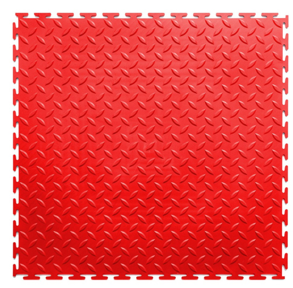 Плитка ПВХ Standart Grain, 4 мм, 500*500, красный