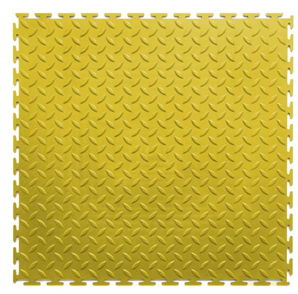 Плитка ПВХ Standart Grain, 4 мм, 500*500, жёлтый
